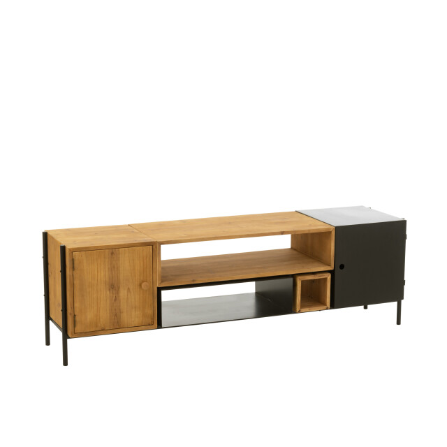 J-Line tv meubel tina hout/ijzer /naturel 160x40x50cm 3013868 large