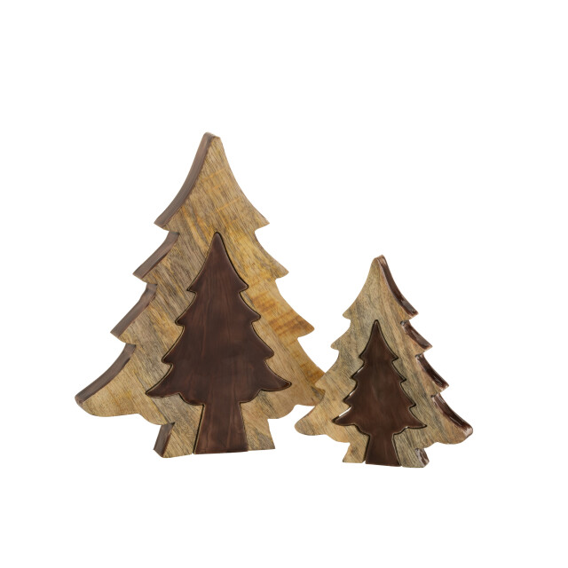 J-Line boom puzzel hout /naturel large 30x26x3.5cm 3001809 large
