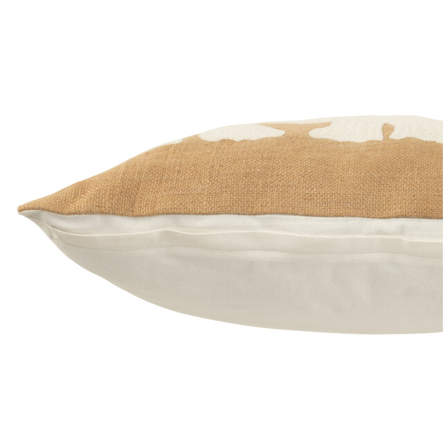 J-Line kussen olifant textiel naturel/wit large 60x60x11.5cm 3065978 large
