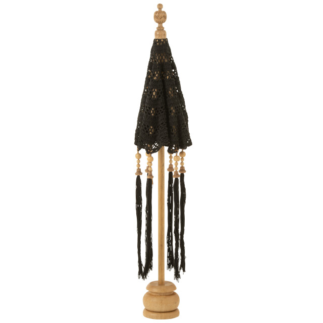 J-Line parasol kwast+voet katoen/hout small 94x53x53cm 3001324 large