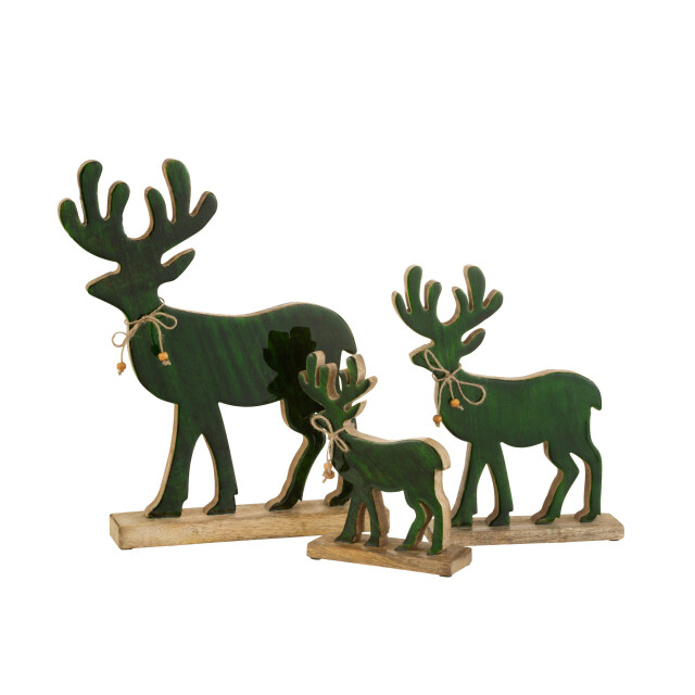 J-Line beeldje rendier hout large 41x33.5x6cm 3008976 large