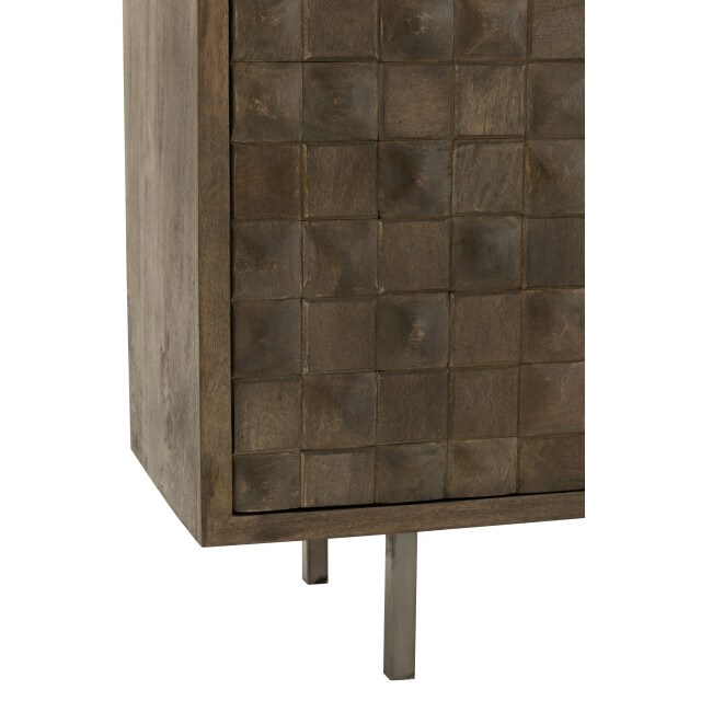 J-Line kast pino metaal/mangohout /grijs 89x42x104cm 3001778 large