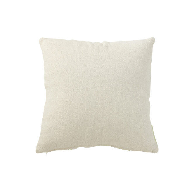 J-Line kussen geo textiel wit/munt 43x43x10cm 3001414 large