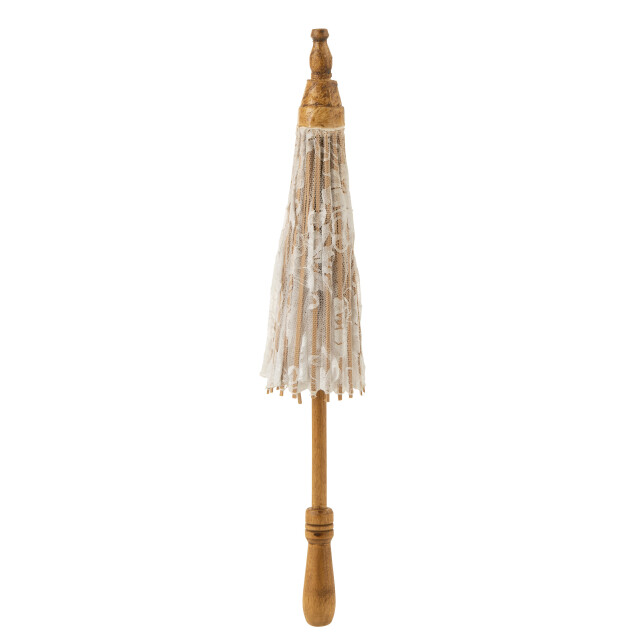 J-Line parasol motiefs kant/hout 44x44x54cm 3001319 large