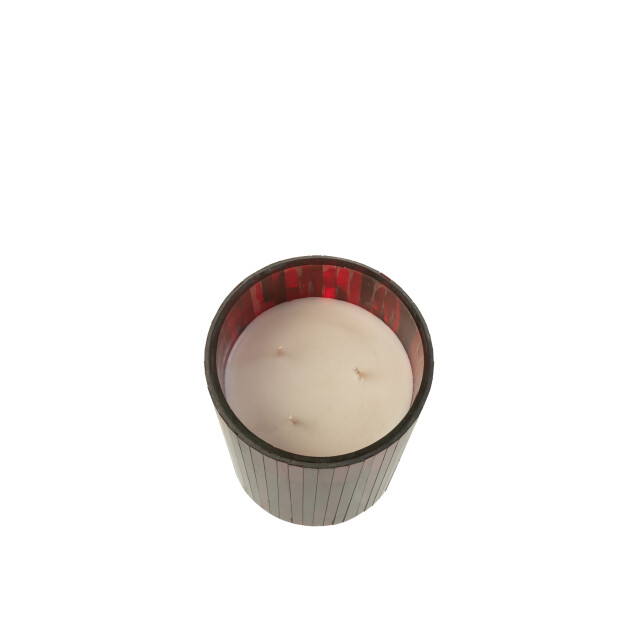 J-Line geurkaars noa ruby red medium-55h 12.5x12.5x15.5cm 3015221 large