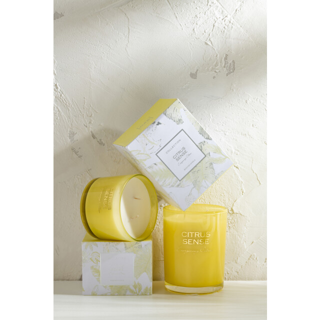 J-Line kaars citrus sense was large-70u 10x10x12.5cm 3015057 large