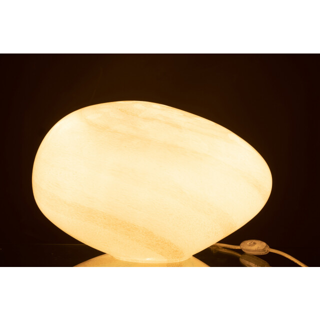 J-Line lamp parel ovaal glas 40x30x24cm 3001166 large