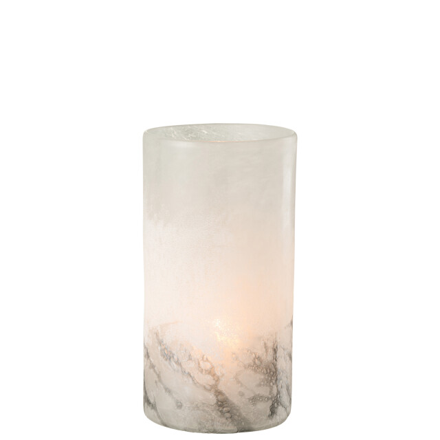 J-Line vaas scavo cilinder glas grijs medium 15x15x28cm 2997163 large