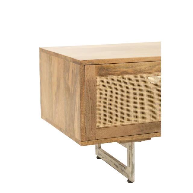 J-Line tv stand rattan mangohout 120x43x49cm 3013830 large