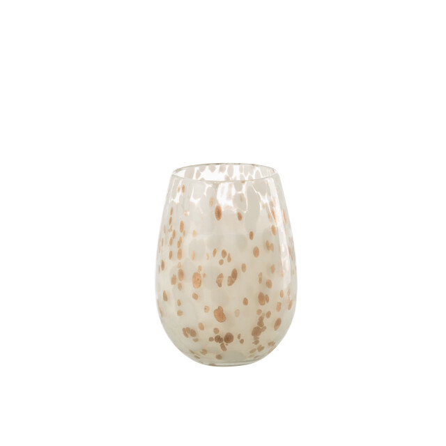 J-Line geurkaars mia wit/mix glas medium 15x15x22.5cm 3015272 large