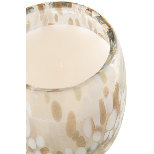 J-Line geurkaars mia wit/mix glas small 10x10x13.75cm 3015270 large