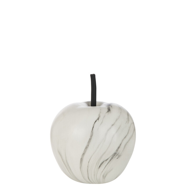 J-Line appel marmer poly wit medium 19.5x19.5x25cm 3015021 large