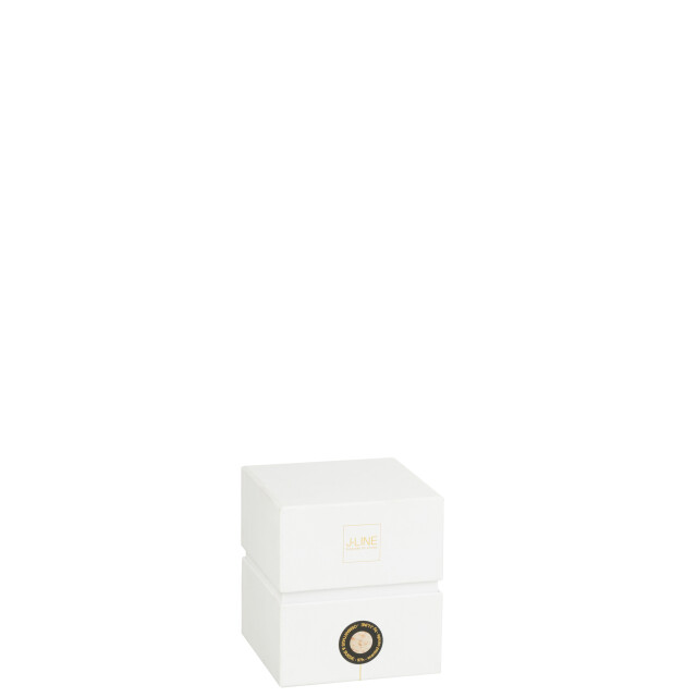 J-Line geurkaars mia wit/mix glas small 10x10x13.75cm 3015270 large