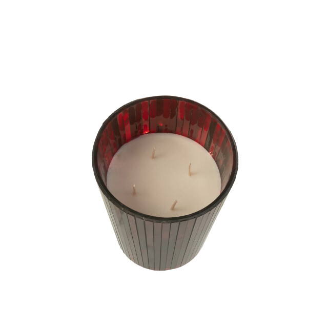 J-Line geurkaars noa ruby red large-60h 15.5x15.5x18.5cm 3015223 large