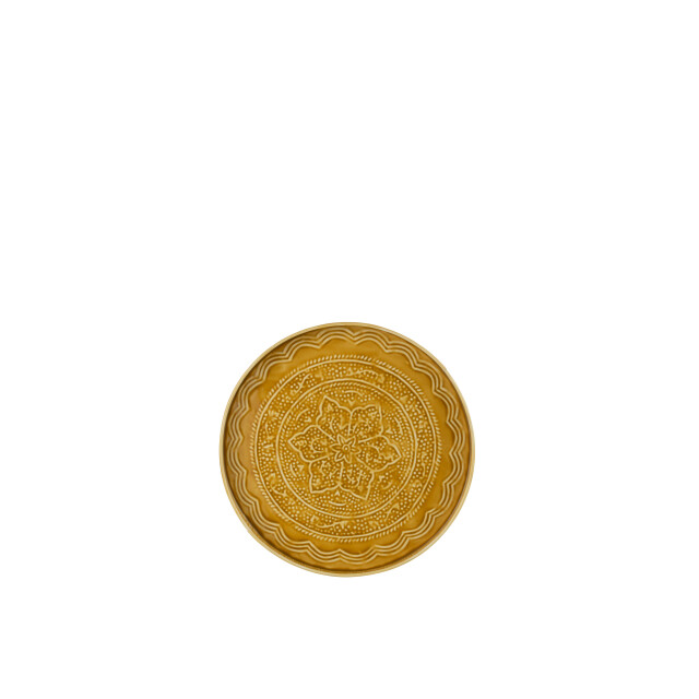 J-Line plateau rond klassiek ijzer oker small 35x35x3cm 3007683 large