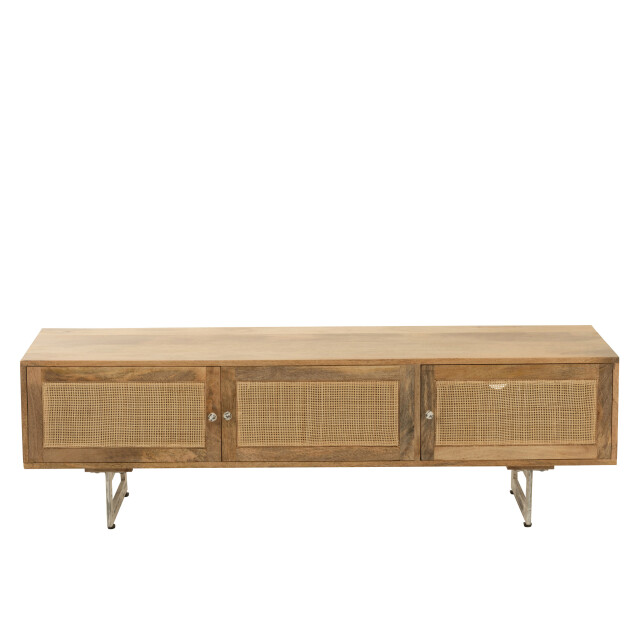 J-Line tv stand rattan mangohout 120x43x49cm 3013830 large