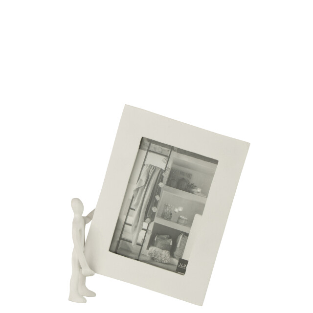 J-Line figuur met fotokader aluminium large 23x5.5x27cm 3007771 large