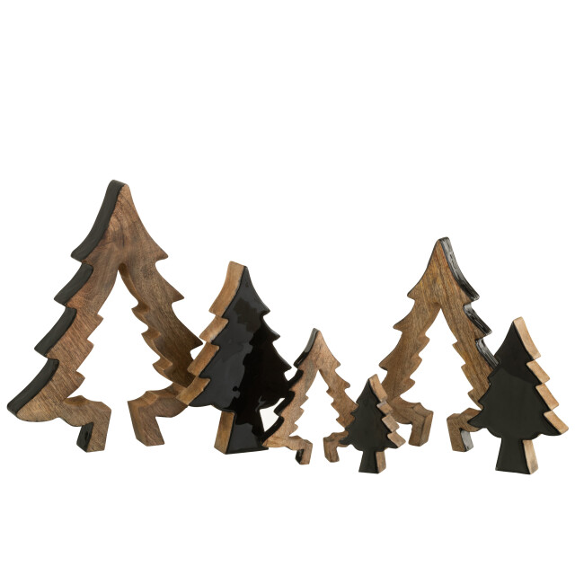 J-Line boom puzzel hout /naturel small 30x26x3.5cm 3001811 large