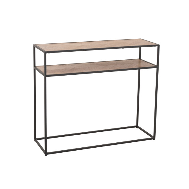 J-Line console zigzag hout/metaal naturel/ 100x35x84cm 3000762 large