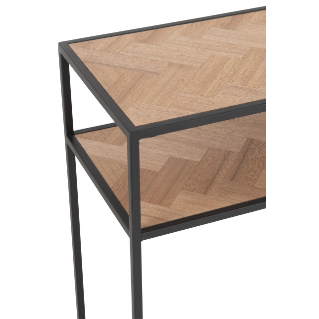 J-Line console zigzag hout/metaal naturel/ 100x35x84cm 3000762 large