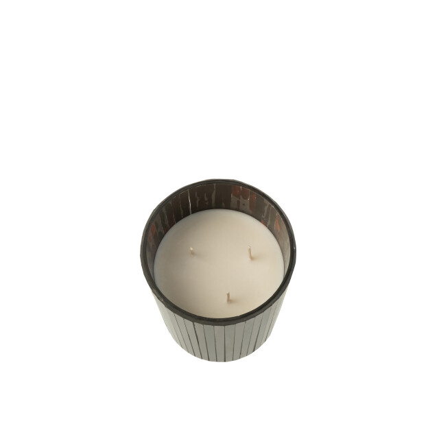 J-Line geurkaars noa woody aurora medium-55h 12.5x12.5x15.5cm 3015245 large