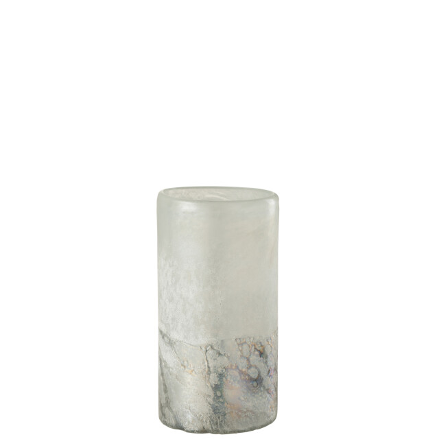 J-Line vaas scavo cilinder glas grijs small 11.5x11.5x22cm 2997161 large