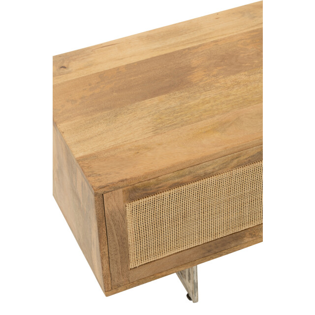J-Line tv stand rattan mangohout 120x43x49cm 3013830 large