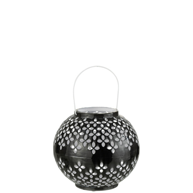 J-Line lantaarn bol geperforeerd ijzer 20x20x19cm 3001057 large