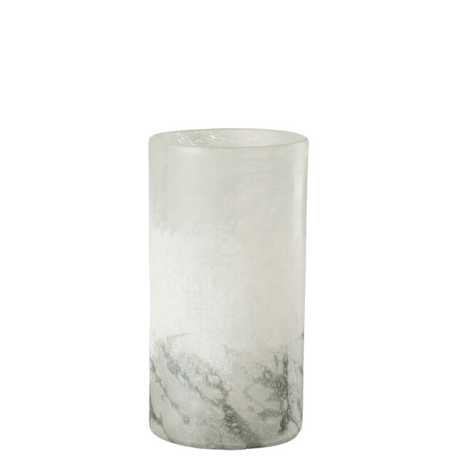 J-Line vaas scavo cilinder glas grijs medium 15x15x28cm 2997163 large