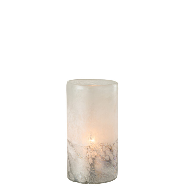 J-Line vaas scavo cilinder glas grijs small 11.5x11.5x22cm 2997161 large