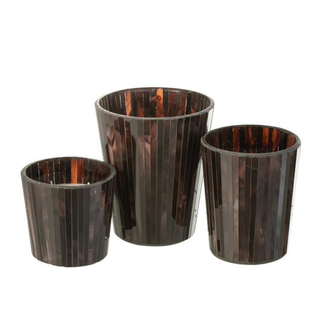 J-Line geurkaars noa woody aurora large-60h 15.5x15.5x18.5cm 3015247 large