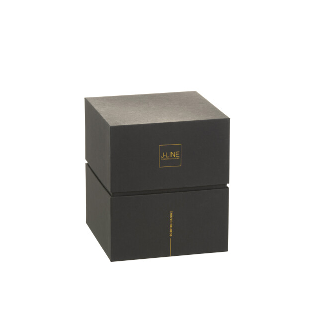 J-Line geurkaars noa zesty sunburst oker large-60h 15.5x15.5x18.5cm 3015230 large