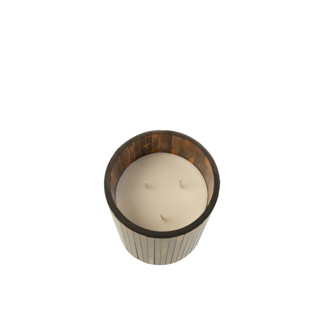 J-Line geurkaars noa zesty sunburst oker medium-55h 12.5x12.5x15.5cm 3015228 large