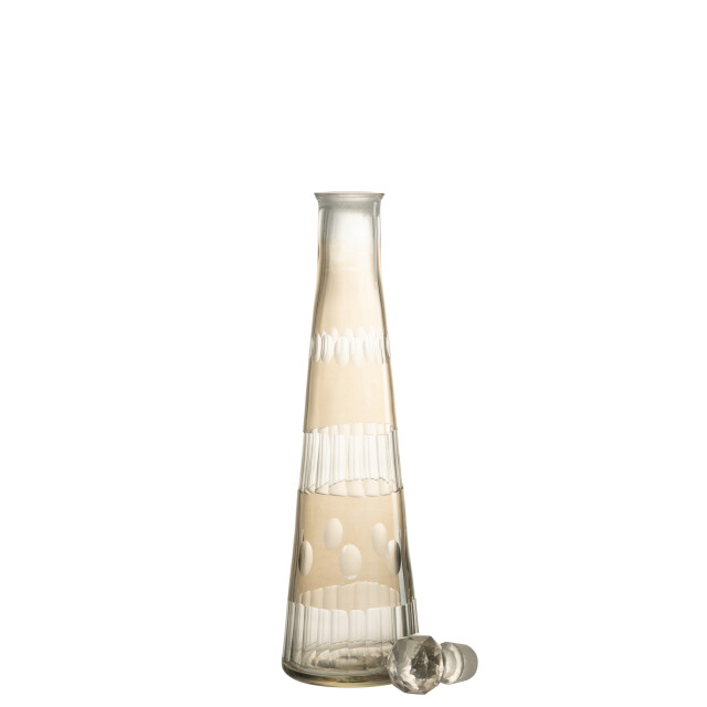 J-Line karaf motieven glas rook 9x9x36cm 3001592 large