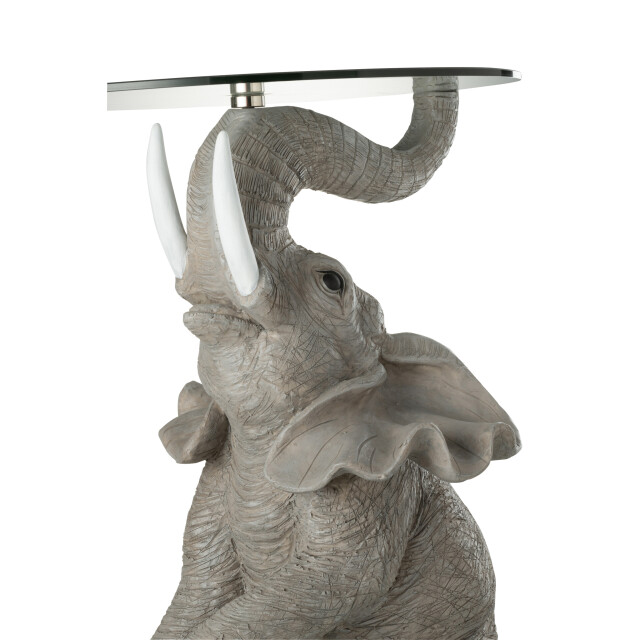 J-Line tafel olifant poly/glas 49x48x63cm 3001288 large