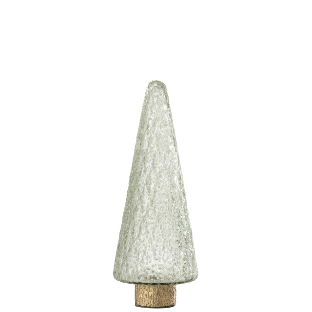 J-Line kerstboom goud voet glas small 12x12x32cm 3008522 large