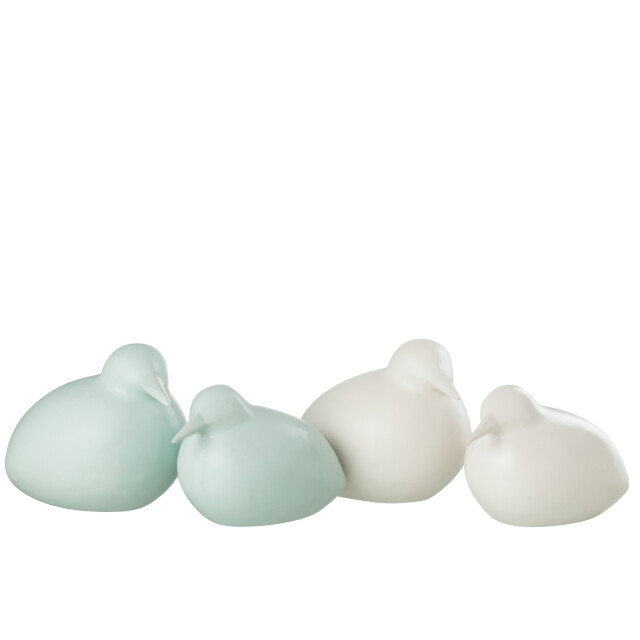 J-Line s/2 vogels dolomiet groen 22x16x17cm 3008115 large