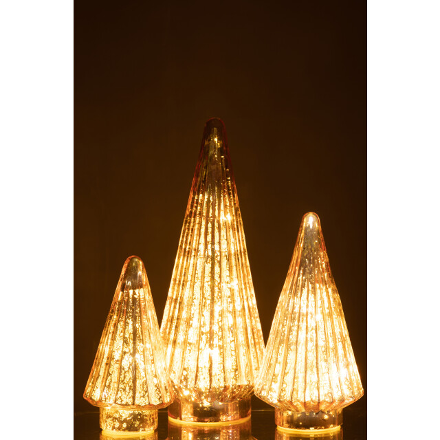 J-Line kerstboom led glas large 11.5x11.5x33cm 3007045 large