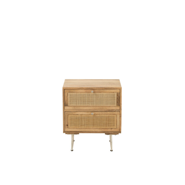 J-Line nachtkast rattan mangohout 50x40x55cm 3013831 large