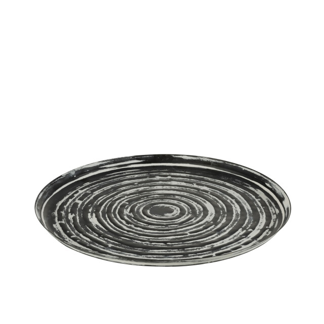 J-Line plateau rond klassiek ijzer /wit 51x51x3cm 3007713 large