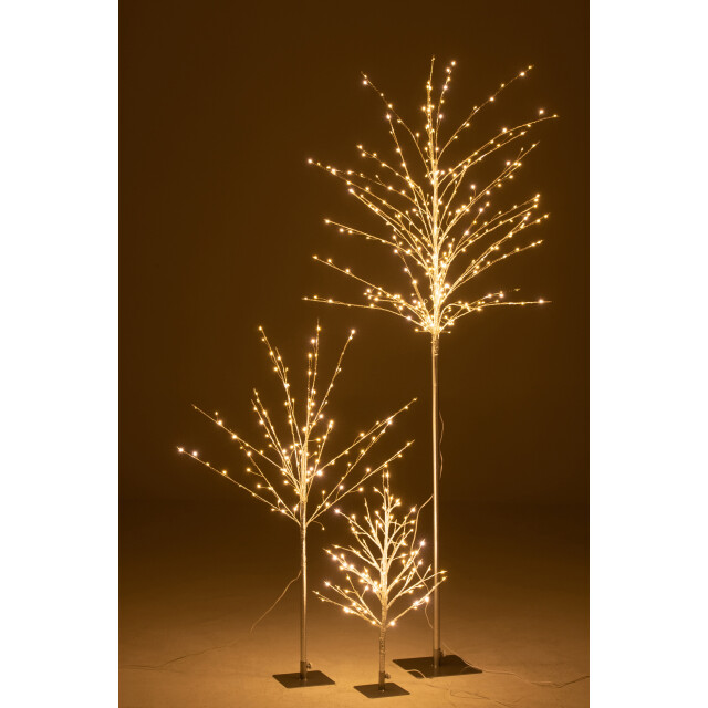 J-Line kale boom+led metaal zilver large 70x70x171cm 3000865 large