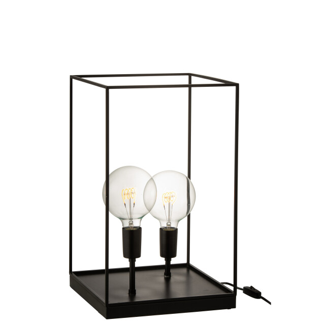 J-Line lamp 2 lampen rechthoekig frame metaal large 30x30x50cm 3001036 large