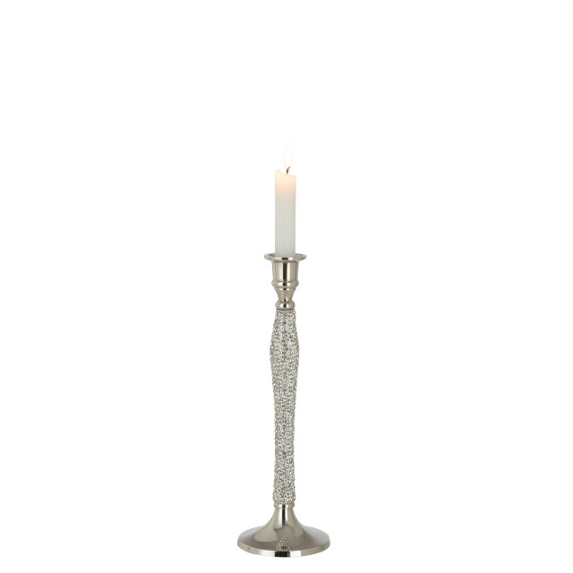 J-Line kandelaar diamant aluminium zilver large 10x10x31.5cm 3000988 large