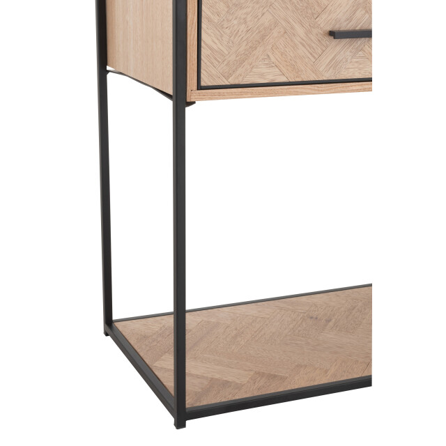 J-Line console zigzag 2 lades hout/metaal naturel/ 120x40x80cm 3000764 large