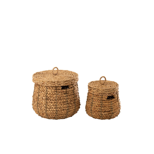 J-Line set van 2 manden maurice waterhyacint 50x50x43cm 3004935 large