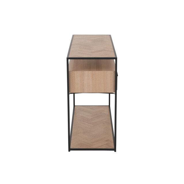 J-Line console zigzag 2 lades hout/metaal naturel/ 120x40x80cm 3000764 large