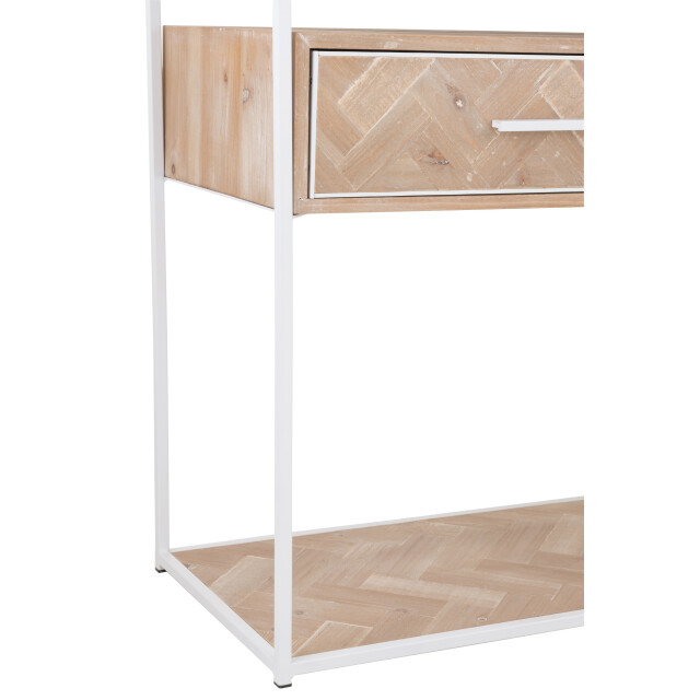 J-Line console zigzag 2 lades hout/metaal naturel/ 120x40x80cm 3000752 large