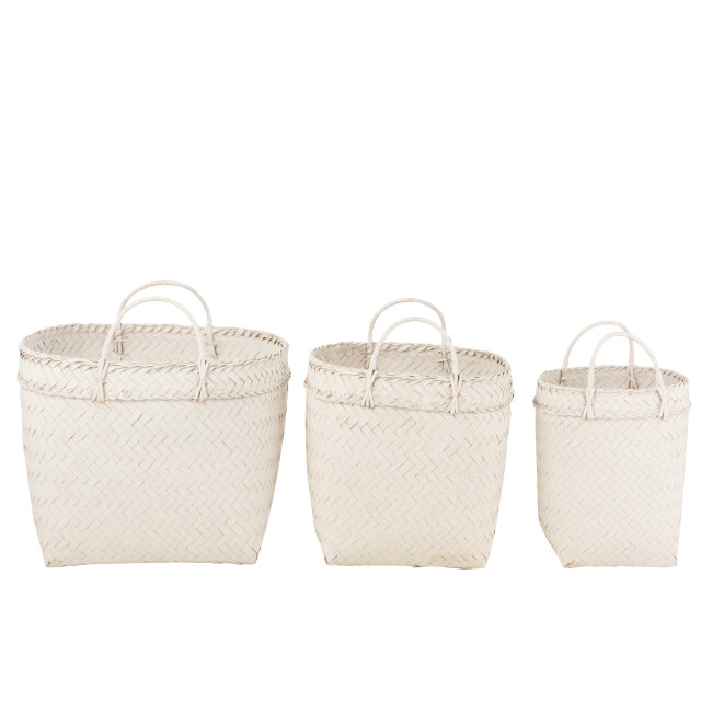 J-Line set van 3 manden vierkant rotan 48x48x54cm 3004885 large