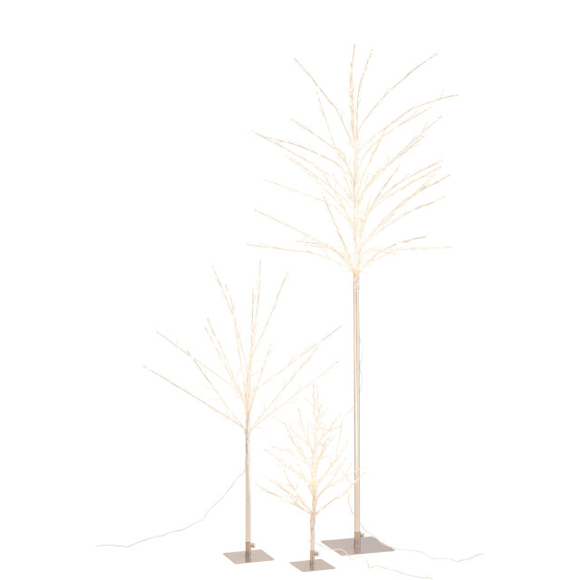 J-Line kale boom+led metaal zilver large 70x70x171cm 3000865 large