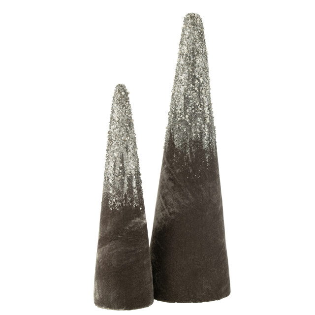 J-Line kegel velvet parels goud large 19x19x62cm 3007261 large